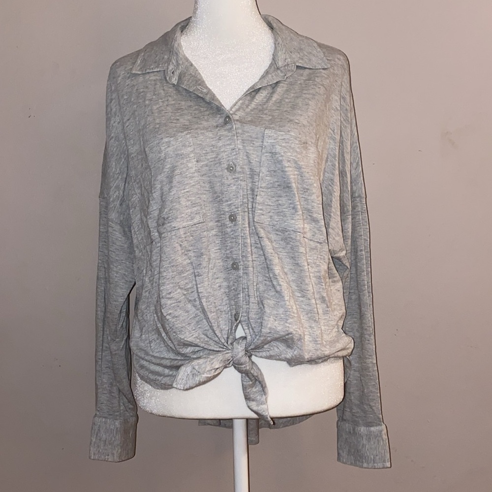Lou & Grey Organic Cotton Blend Button Down Shirt